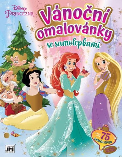 Princezny - Vánoční omalovánky se samolepkami