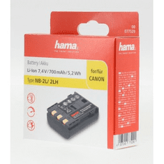 Hama fotoakumulátor typ Canon NB-2L/H, Li-Ion 7,4 V/700 mAh