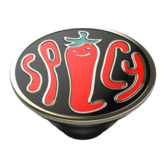 PopSockets PopTop Gen.2, Spicy Black Enamel, smalt+kov, čili papričky, výměnný vršek