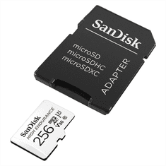 SanDisk microSDXC High Endurance Video 256 GB C 10 U3 V30, adaptér