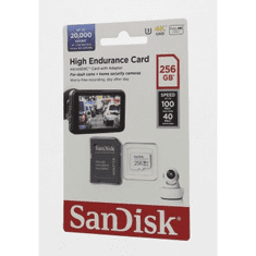 SanDisk microSDXC High Endurance Video 256 GB C 10 U3 V30, adaptér