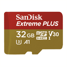 SanDisk Extreme Plus micro SDHC 32 GB 95 MB/s A1 Class 10 UHS-I V30, adapter