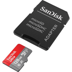 SanDisk Ultra microSDXC 128 GB + SD Adapter 140 MB/s A1 Class 10 UHS-I