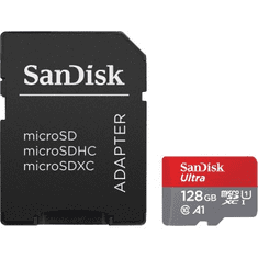 SanDisk Ultra microSDXC 128 GB + SD Adapter 140 MB/s A1 Class 10 UHS-I