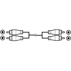 Hama 2 cinch vidlice - 2 cinch vidlice, 1,5 m, sáček