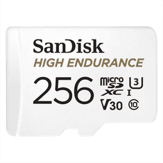 SanDisk microSDXC High Endurance Video 256 GB C 10 U3 V30, adaptér