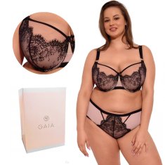 Gaia Krajková podprsenka GAIA Semi-Soft Aina MAXI 1273 polotuhá černá růžová 70K