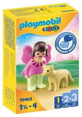 Playmobil PLAYMOBIL 1.2.3 70403 Vílí kamarádka s liškou