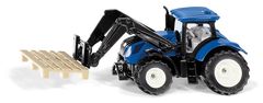 SIKU Blister - traktor New Holland s paletovými vidlemi a paletou