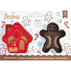 Decora Vykrajovátko vánoční domeček a gingerman 8cm -