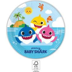 Procos Papírový talíř na párty 23cm Baby Shark -