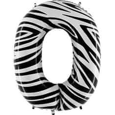 Grabo Nafukovací balónek číslo 0 zebra 102cm extra velký -