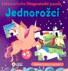 Zábavná magnetická kniha Jednorožci - čti a skládej