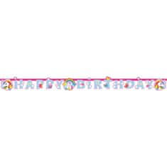 Amscan Girlanda happy birthday Unicorn 180x15cm -