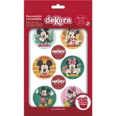 Dekora Dekorace z jedlého papíru na cupcaky Mickey a Minnie 5,8cm 6ks -