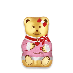 LINDT Zlatý Medvídek TEDDY (kluk & holčička), mléčná čokoláda 40g