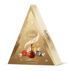 LINDT LINDOR pralinky Mix - Vánoční stromeček 125g