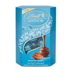 LINDT LINDOR pralinky Slaný karamel - krabička, 600g