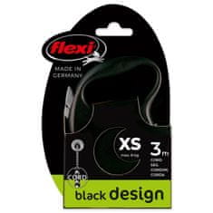 Flexi Vodítko Black Design lanko XS černé 3m