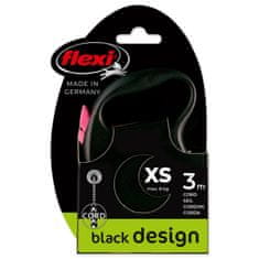 Flexi Vodítko Black Design lanko XS růžové 3m