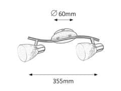 Rabalux Rabalux bodové svítidlo Harmony Lux E14 2x MAX 40W saténová chromová 6636