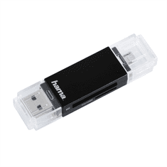 Hama USB 2.0 OTG čtečka karet Basic, SD/microSD, černá