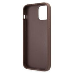 Guess GUHCP12M4GMGBR hard silikonové pouzdro iPhone 12/12 Pro 6,1" brown 4G kovové logo