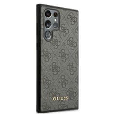 Guess GUESS GUHCS22LG4GFGR S22 ULTRA S908 ŠEDÉ/ŠEDÉ PEVNÉ POUZDRO 4G KOVOVÉ ZLATÉ LOGO