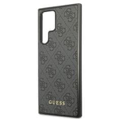 Guess GUESS GUHCS22LG4GFGR S22 ULTRA S908 ŠEDÉ/ŠEDÉ PEVNÉ POUZDRO 4G KOVOVÉ ZLATÉ LOGO