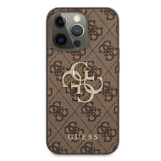 Guess GUHCP13L4GMGBR hard silikonové pouzdro iPhone 13 / 13 Pro 6.1" brown 4G Big Metal Logo