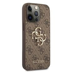 Guess GUHCP13L4GMGBR hard silikonové pouzdro iPhone 13 / 13 Pro 6.1" brown 4G Big Metal Logo