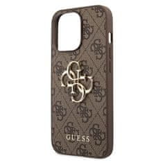 Guess GUHCP13L4GMGBR hard silikonové pouzdro iPhone 13 / 13 Pro 6.1" brown 4G Big Metal Logo