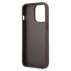 Guess GUHCP13L4GMGBR hard silikonové pouzdro iPhone 13 / 13 Pro 6.1" brown 4G Big Metal Logo