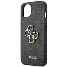 Guess GUHCP14S4GMGGR hard silikonové pouzdro iPhone 14 6.1" grey 4G Big Metal Logo