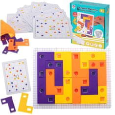 shumee Logická hra, puzzle, bloky Tetris, puzzle + karty, 42 dílků.