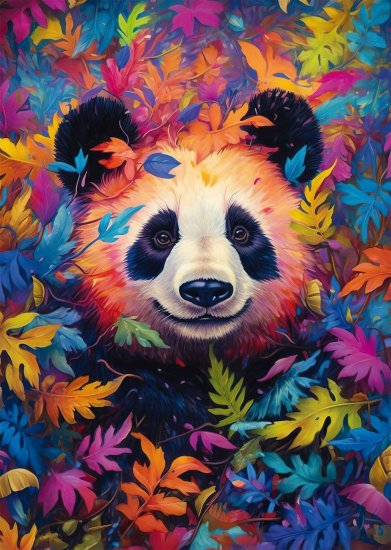 Schmidt Puzzle Panda v duhovém lese 1000 dílků