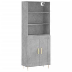 Vidaxl Skříň highboard betonově šedá 69,5x34x180 cm kompozitní dřevo