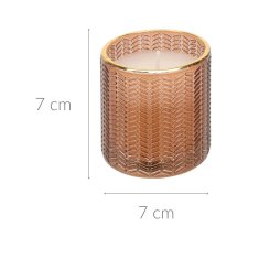 Home&Styling Svíčka ve skle, 7 cm barva hnědá