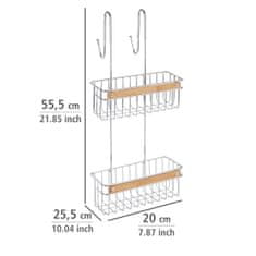 Wenko Koupelnová police pro sprchový kout CADDY ZERBO, duplex