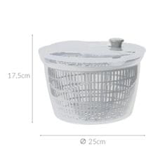 Excellent Houseware Odstředivka na salát, ? 25 cm barva bílá