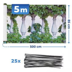 Maximex Balkonový kryt Ivy Fence, 5 m x 85 cm, vícebarevný