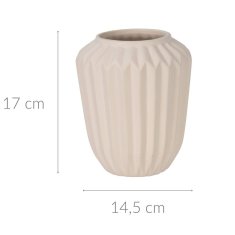 Home&Styling Proužkovaná keramická váza, 17 cm