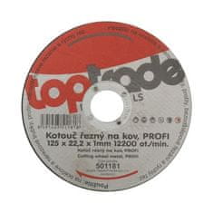 Toptrade kotouč řezný, na kov, 125 x 22,2 x 1 mm, profi