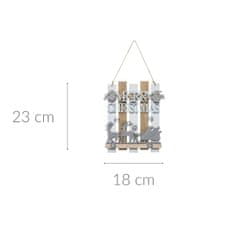 Atmosphera Závěsná vánoční dekorace s nápisem, 23 cm