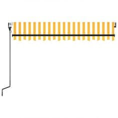 Vidaxl Automatická zatahovací markýza 350 x 250 cm žlutobílá