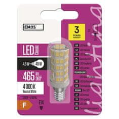 Emos EMOS Lighting LED žárovka Classic JC A plus plus 4,5W E14 neutrální bílá 1525731407