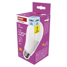 Emos EMOS LED žárovka Classic A70 / E27 / 16 W (120 W) / 1901 lm / studená bílá ZQ5E74