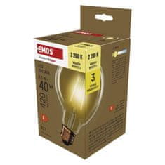 Emos EMOS LED žárovka Vintage G95 / E27 / 4,5 W (40 W) / 420 lm / teplá bílá Z52032