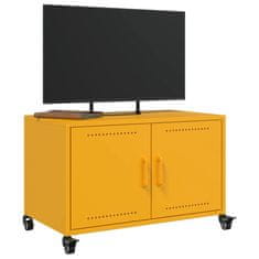 Vidaxl TV skříňka hořčicově žlutá 68 x 39 x 43,5 cm ocel