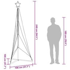 Vidaxl Světla na vánoční stromek 483 teple bílých LED 240 cm